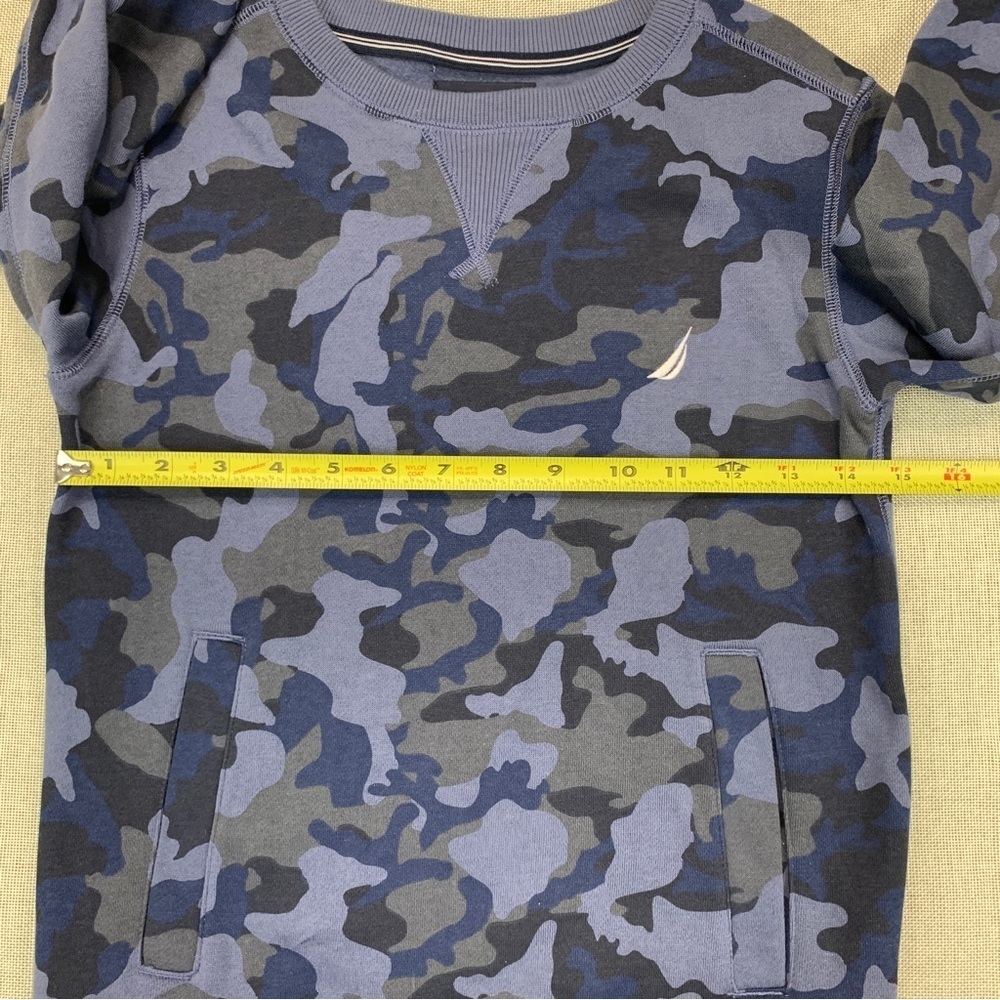 Nautica Big Boys Camo Print Crewneck Sweatshirt S/P - Picture 7 of 11